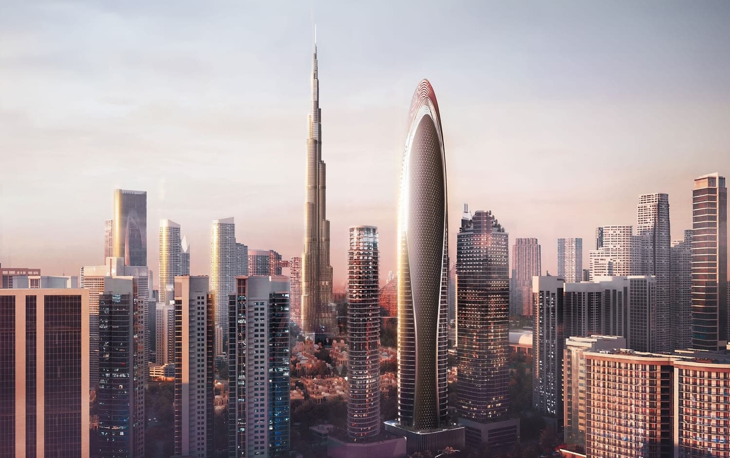 Mercedes-Benz Places by Binghatti, Downtown Dubai — render 1