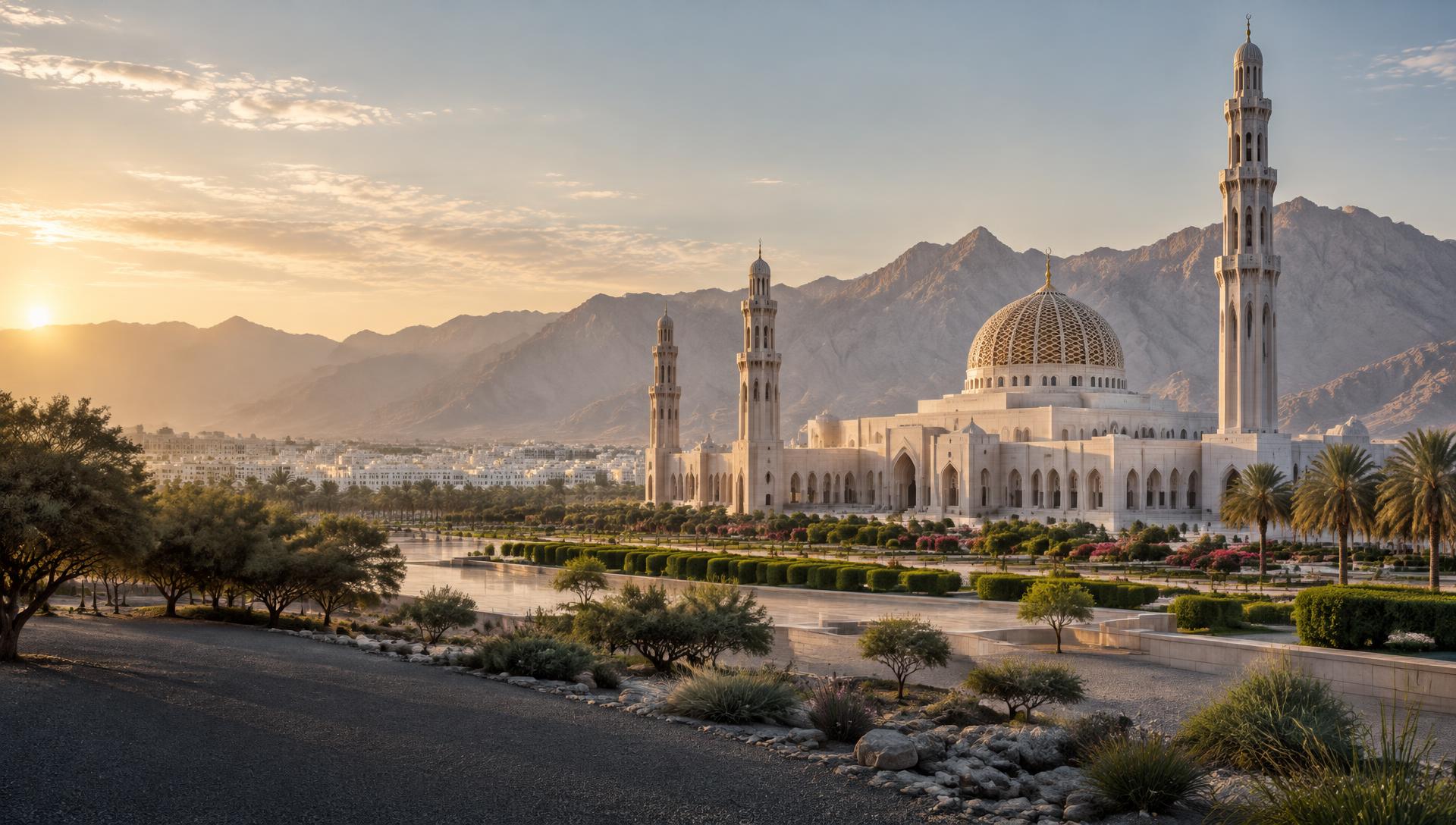Sultan Qaboos Grand Mosque in Muscat, Oman